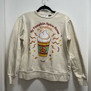 Spider-man Womens XS Marvel Fall Pumpkin Spice Crewneck Sweater Halloween‎